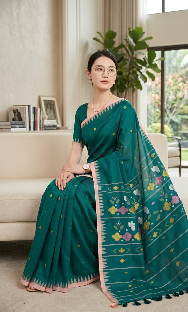 Beda Handloom Manipuri Bloom Saree