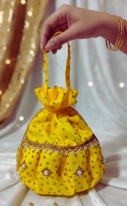 Sunshine Yellow Wedding Potli Bag